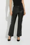 Joseph Ribkoff Pleather Pant In Black In Black