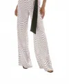 Joseph Ribkoff Polka Dot Belted Wide Leg Pants In Vanilla/multi In White