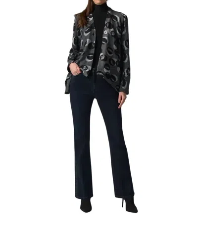 Joseph Ribkoff Polka Dot Jacket In Grey Multi