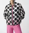 Joseph Ribkoff Polka Dot Jacket In White/black
