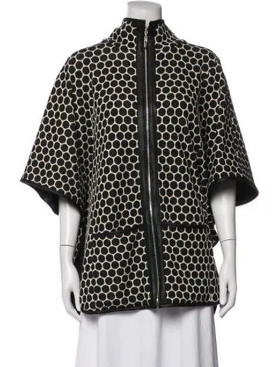 Pre-owned Joseph Ribkoff Polka Dot Print Jacket In Multicolor
