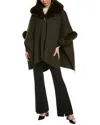Joseph Ribkoff Poncho Coat In Green