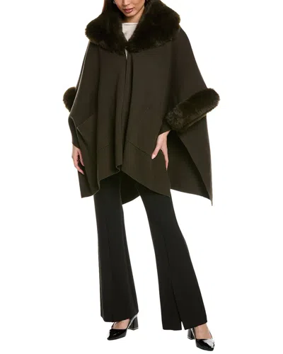 Joseph Ribkoff Poncho Coat In Green
