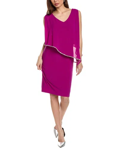 Joseph Ribkoff Popover Cocktail Dress In Purple