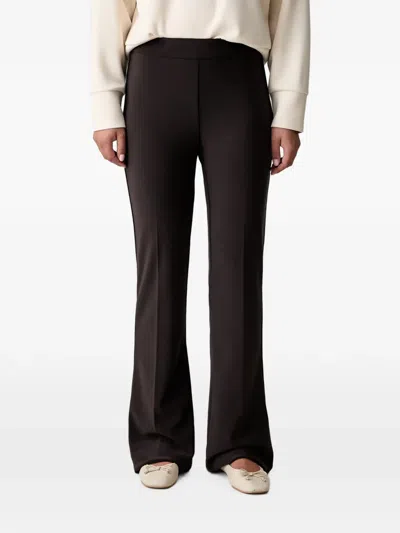 Joseph Ribkoff Pressed-crease Flared Trousers In Brown