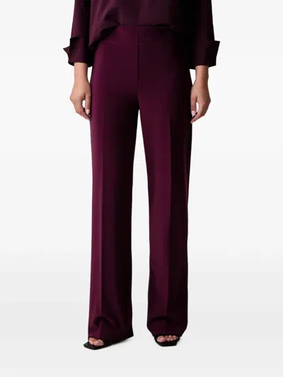Joseph Ribkoff Pressed-crease Wide-leg Trousers In Purple