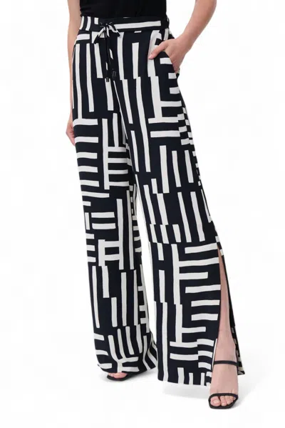 Joseph Ribkoff Print Pant In Black Beige