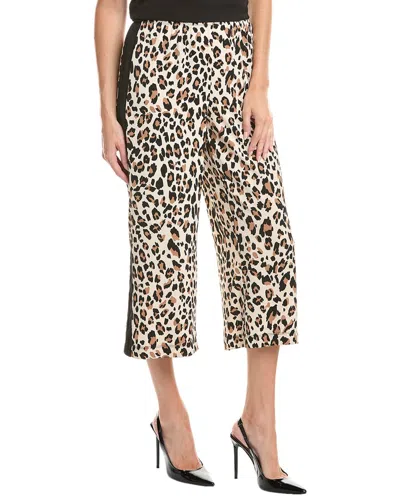 Joseph Ribkoff Woven Animal Print Culotte Pant In Beige In Multi