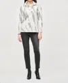 Joseph Ribkoff Print Sweatshirt In Vanilla Grey In Multi