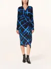 Joseph Ribkoff Print Wrap Dress In Black / Multi In Multi