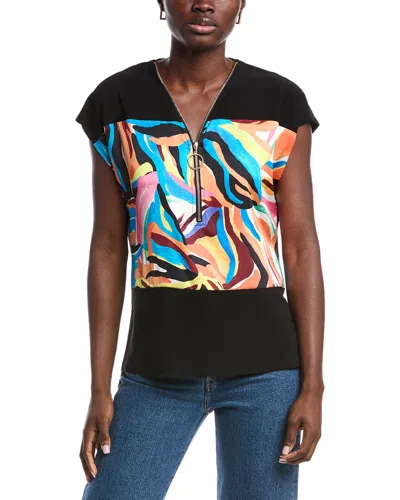 Joseph Ribkoff Printed Blouse In Black