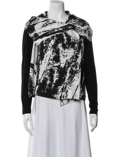 Pre-owned Joseph Ribkoff Printed Jacket In Black