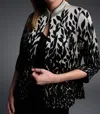 Joseph Ribkoff Shimmer Jacket In Black/white Shimmer In Black