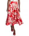 Joseph Ribkoff Printed Maxi Skirt In Red
