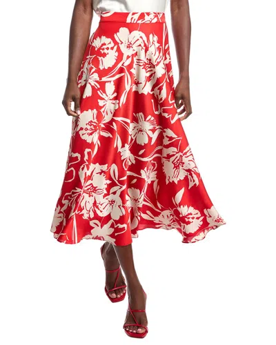 Joseph Ribkoff Printed Maxi Skirt In Red