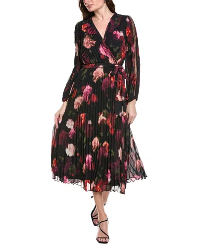 Joseph Ribkoff Floral Wrap Midi Dress In Multi