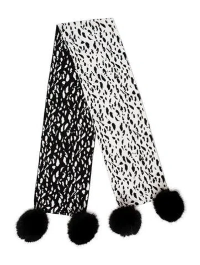 Pre-owned Joseph Ribkoff Printed Scarf W/ Tags In Black