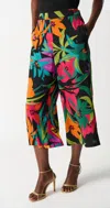 Joseph Ribkoff Tropical Print Culotte Pants In Multi