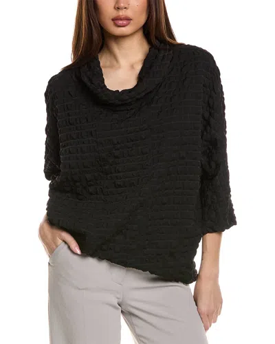 Joseph Ribkoff Puckered Tunic Top In Black