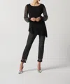 Joseph Ribkoff Puff Sleeve Tunic Top In Black