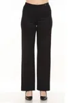 Joseph Ribkoff Pull On Classic Wide Leg Trouser In Black In Black