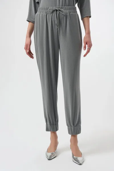 Joseph Ribkoff Pull On Jogger Pants In Grey Melange In Blue