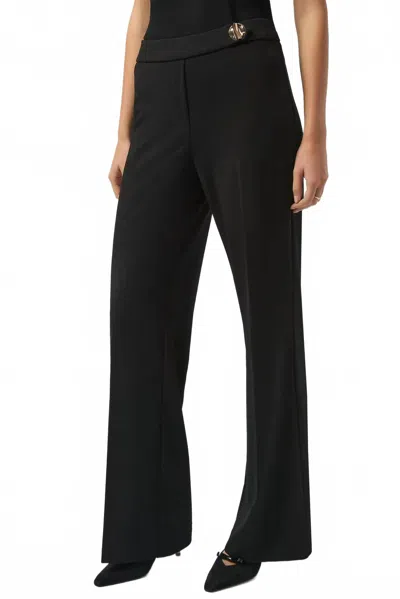 Joseph Ribkoff Pull On Mid-rise Flared Trouser In Black