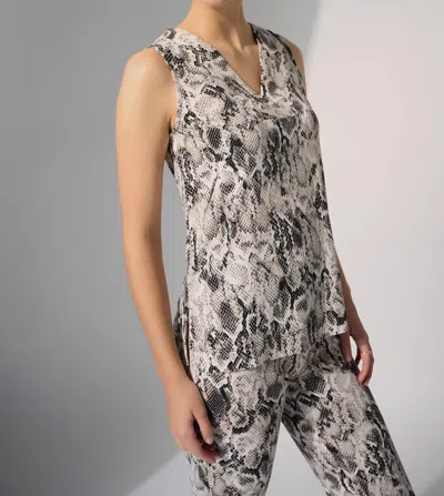 Joseph Ribkoff Python Tank Top In Beige/multi