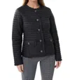 JOSEPH RIBKOFF QUILTED JACKET IN BLACK