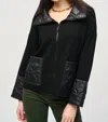 Joseph Ribkoff Quilted Casual Everyday Jacket In Black In Black