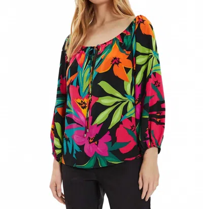 Joseph Ribkoff Relaxed Fit Blouse In Multi