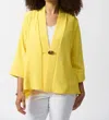 Joseph Ribkoff Relaxed Textured Trapeze Jacket In Citrus In Orange