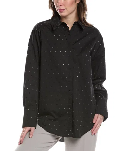 Joseph Ribkoff Rhinestone Blouse In Black