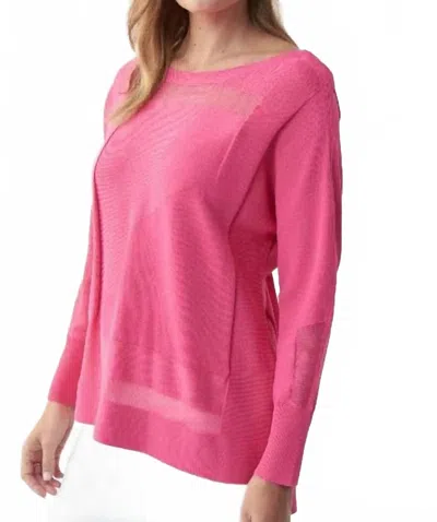 Joseph Ribkoff Ridley Lightweight Sweater In Raspberry In Blue