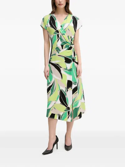 Joseph Ribkoff Ring Floral-print Midi Dress In Multi