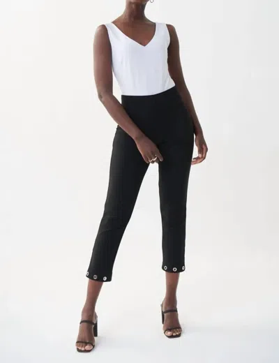 Joseph Ribkoff Rivet Hem Pants In Black