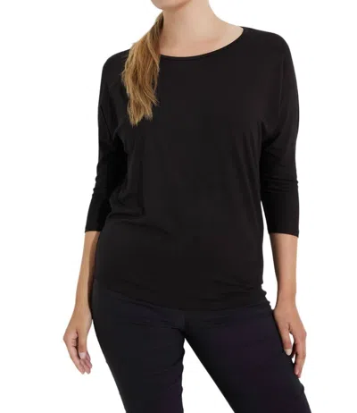 Joseph Ribkoff Rounded Neck Top In Black