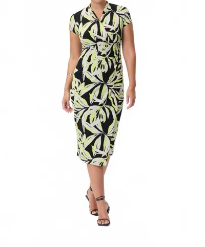 JOSEPH RIBKOFF RUCHED BODYCON DRESS IN MULTI