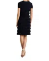 Joseph Ribkoff Ruffle Front Dress In Black In Black