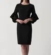 Joseph Ribkoff Ruffle Sleeve Dress In Black In Black