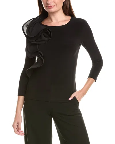 Joseph Ribkoff Ruffle Top In Black