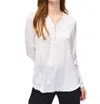 Joseph Ribkoff Zip Front Ruffled Sleeves Satin Top In Vanilla In White