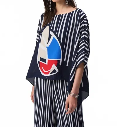 Joseph Ribkoff Sailor Top In Navy In Blue