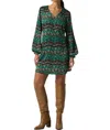Joseph Ribkoff Satin A Line Dress In Black Multi In Multi
