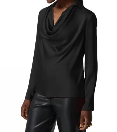 Joseph Ribkoff Satin Blouse Top In Black