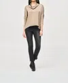 Joseph Ribkoff Satin Cowl Collar Top In Java In Multi
