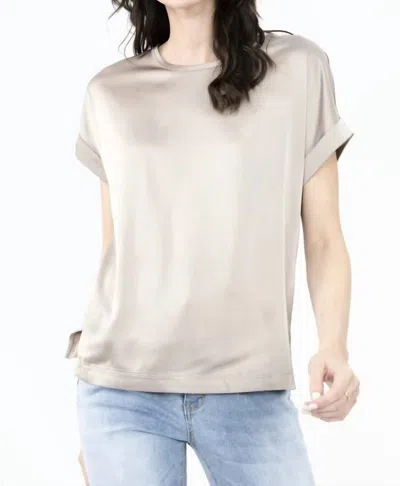 Joseph Ribkoff Satin Front Top In Dune In Multi