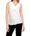 Joseph Ribkoff Satin Tank Top In Vanilla In White