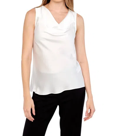 Joseph Ribkoff Satin Tank Top In Vanilla In White