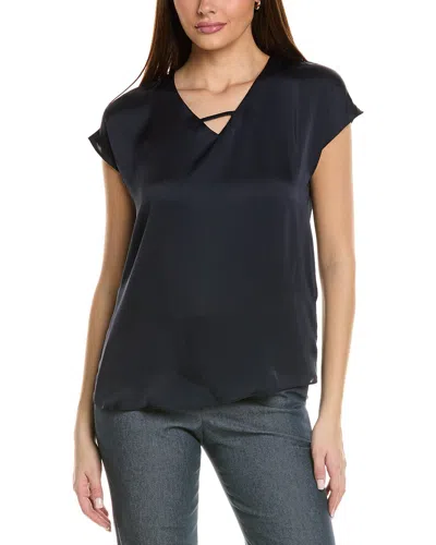 Joseph Ribkoff Satin Top In Blue